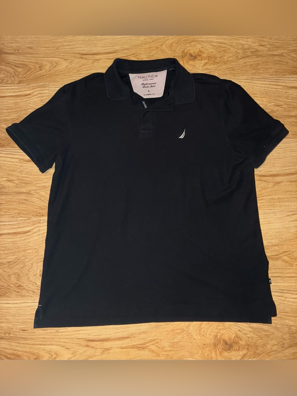 Nautica Men's Black Polo